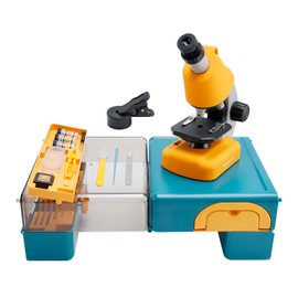 Artudatech Handheld Microscope LED 100X-1200X Magnification Science Toys Kit for Kid Yellow for Children Ages 15 and Up