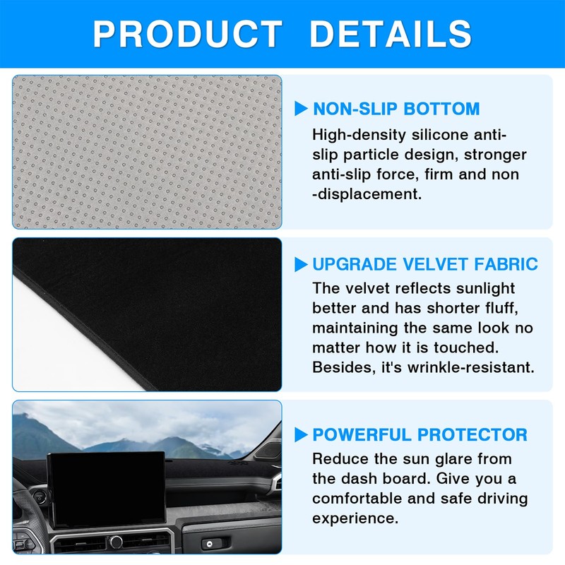 Autorder Dashboard Cover Mat for 2024 2025 2026 Toyota Tacoma