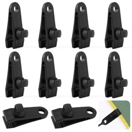 Pack of 10 Tarpaulin Tensioners Tarp Clips Tent Tarpaulin Clips Plastic Tarpaulin Attachment Camping Tent Clip Tent Clips Tarpaulin Holder Adjustable Mounting Clips for Tarpaulins, Awnings, Tents,