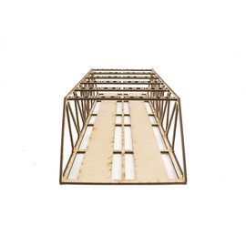War World Scenics Double Track Low-Detail MDF Girder Bridge 400mm – OO/HO Model Railway Diorama