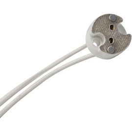 20pcs MR16,GU5.3,G4 MR11 Bi-Pin Socket Base Ceramic,Wire 5.9"