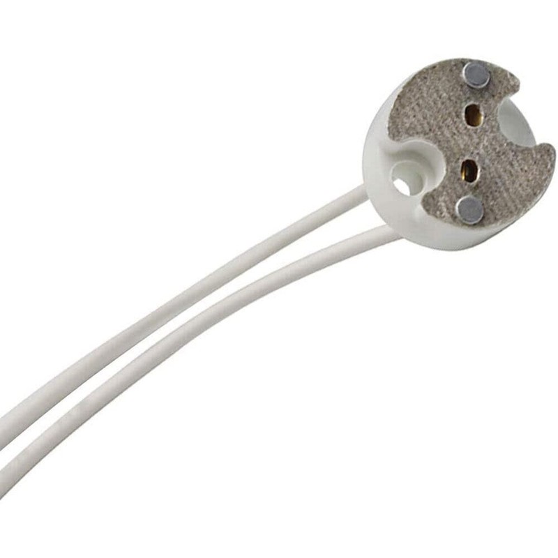 20pcs MR16,GU5.3,G4 MR11 Bi-Pin Socket Base Ceramic,Wire 5.9"