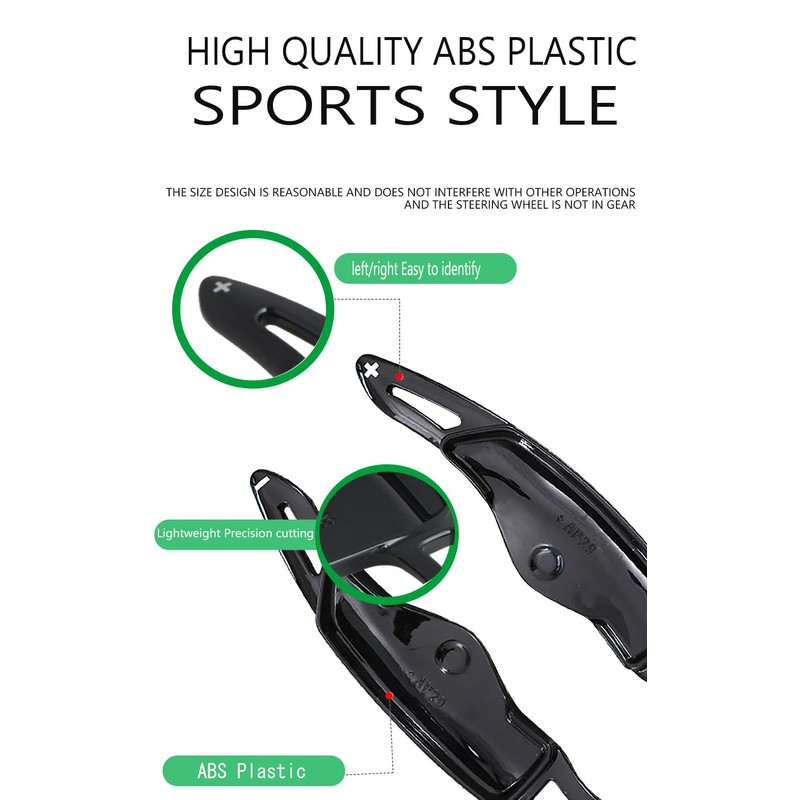 ontto ABS Plastic Car Steering Wheel Shift Paddle Shifter Extension