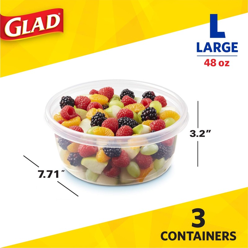 Glad Food Storage Containers - Big Bowl Container - 48