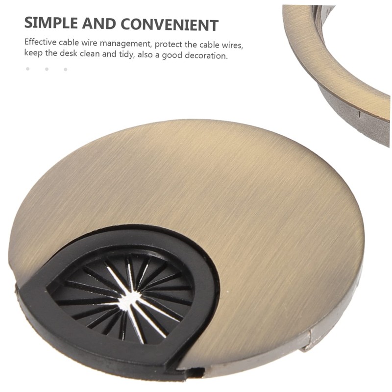 Operitacx 2pcs Desk Grommet Cable Organizer Cover Wire Hole for