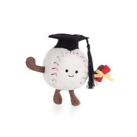 Apricot Lamb Graduated Baseball Plushies Stuffed Animals for Kids, Soft Cute Plush Toys for Baby Girl and Boy, Fluffy White 3.5 Inches