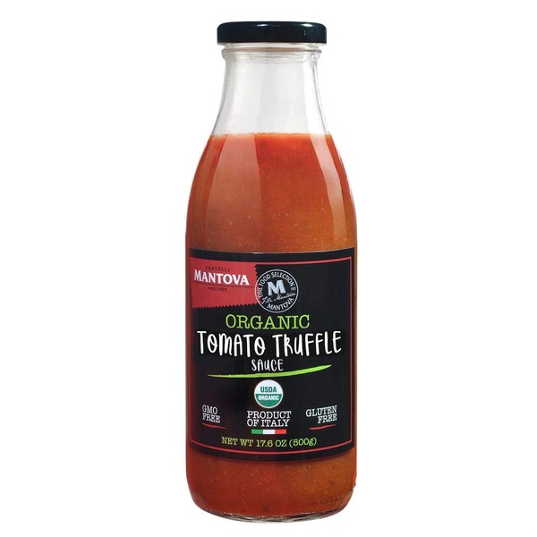 Mantova Organic Italian Tomato Truffle Sauce, Made with Real Fresh Ingredients, Extra Virgin Olive oil, and Produced in Italy, 17.6 ounces (Pack of 2)