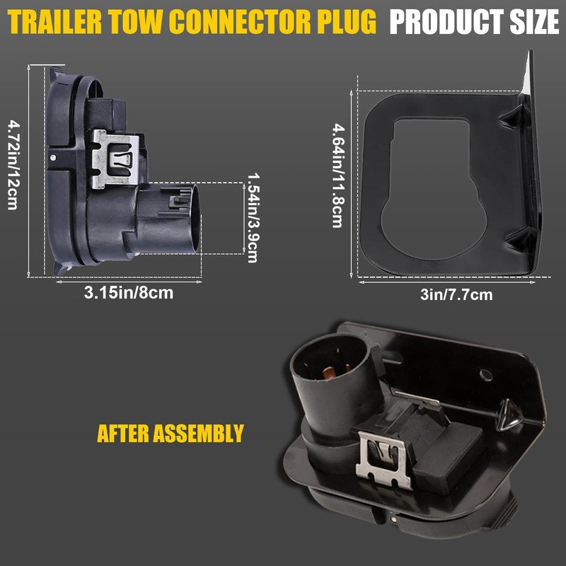 Rear Bumper Trailer Tow Hitch Wiring Connector Adapter Plug 7