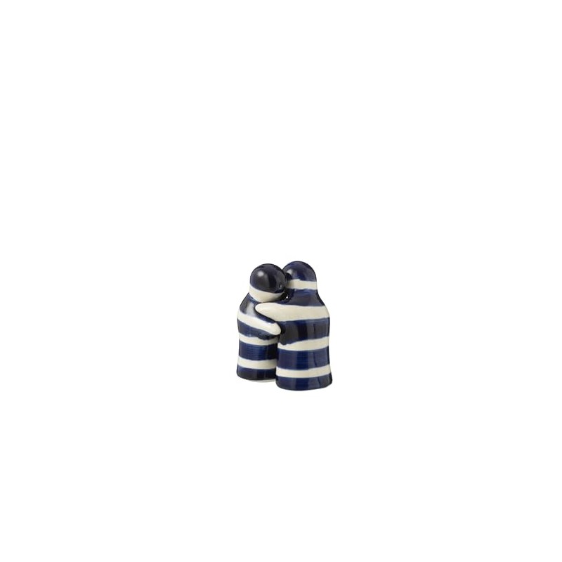 Salt & Pepper Granada Stripes Ceramic White/Cobalto Blue