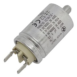 Lumonic Starting Capacitor Hydra MKP-500 5-A [incl. Plug 6.3 x 0.8 mm] | Motor Capacitor 5µF 470V 30 x 58 mm I Capacitor with High-Quality Metal Housing