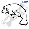 Eyecandy Decals Manatee 1 6" Decal Sticker Black