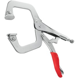 Poppstar Metal Clamp in C Shape (Length 28 cm) C Clamp with 7 cm Span and Plastic Handle