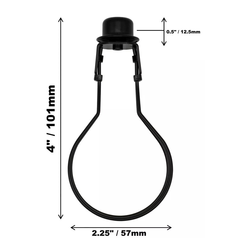 Lamp Shade Light Bulb Adapter Clip on with Finial Top,