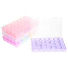 Gadpiparty 4Pcs Makeup Organizers with Independent Clear Makeup Holder for Bathroom Desktop Storage Space Saving Cosmetic Box Rainbow Transparent