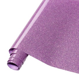 Tintnut Light Purple Glitter Iron on Vinyl Roll -12"x5ft Lilic Glitter Heat Transfer Vinyl Shinny Glitter Iron On Vinyl for T-Shirts Glitter HTV Easy to Weed
