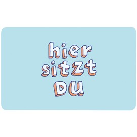 Inkognito 68015 Breakfast Board with German Text "Du (You, Occasion:") Artist/Publisher Sobunthier
