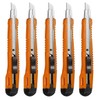 Set of 5 Metal Tip Utility Knives with Snap Off