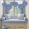12 Pcs Chinoiserie Paper Lantern Set Blue and White Porcelain