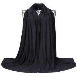 Ever Bloom Women's Hijab Headscarf for Muslim Women Long Muslim Headwear Scarf Breathable Premium 190 x 70 cm, New Black