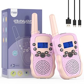 Toys for 3-12 Year Old Girls or Boys, Selieve 2 Pack Rechargeable Walkie Talkies for Kids Outdoor Indoor 2 Way Radio Toys with LED Flashlight, Birthday Gifts for 4-10 Year Old Boys or Girls