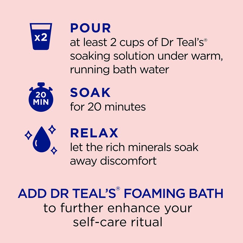 Dr Teal's Pure Epsom Salt, Ashwagandha & Essential Oils, 3