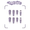 Bufenia 24 Pcs False Nails Coffin Ballerina Bow Tie Matte