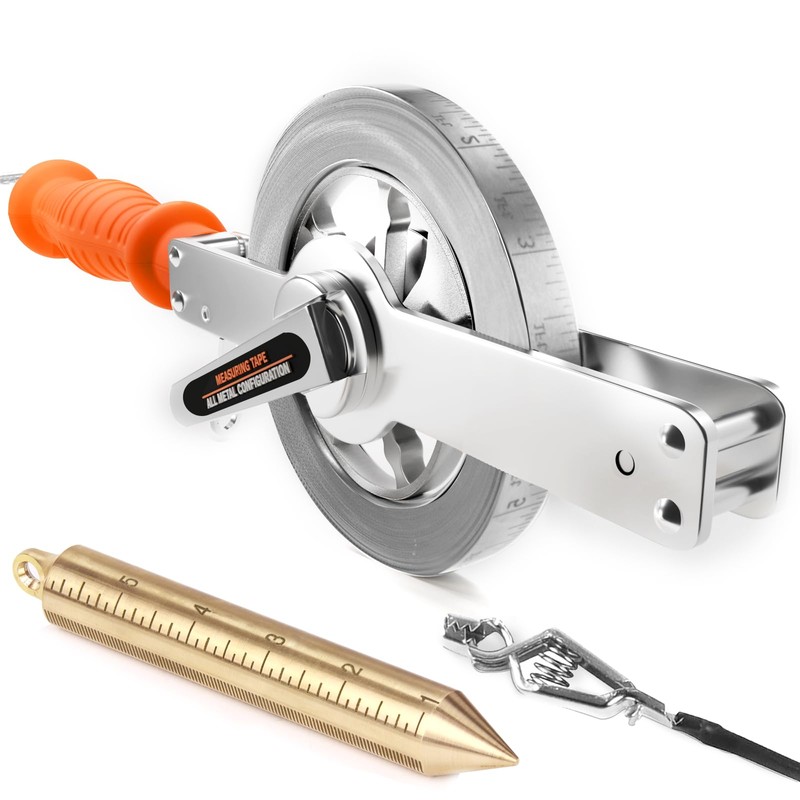 Cekegon Oil Gauging Tape, Sounding Tape Measure with 560g/20oz Brass