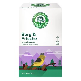Lebensbaum Berg & Frische, Organic Herbal Tea, Herbal Tea Blend with Apple Mint & Dragon Head Balm, Vegan, Pack of 3, 3 x 20 Tea Bags (3 x 40 g)