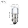 MECCANIXITY 9V/0.06A E10 Mini LED Light Bulbs, 10Pcs Miniature Screw
