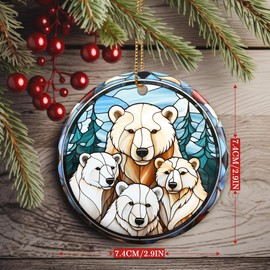 Christmas Ornament, Polar Bear Ornaments, Christmas Decoration, Heirloom Keepsake, Holiday Ornaments, Xmas Gift Exchange, Gift Idea, Christmas Tree Ornament