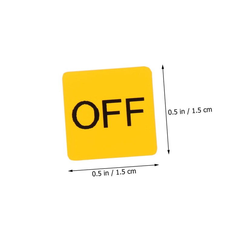 CAXUSD 12sheets Off Stickers Caution Labels for Equipment Easy to