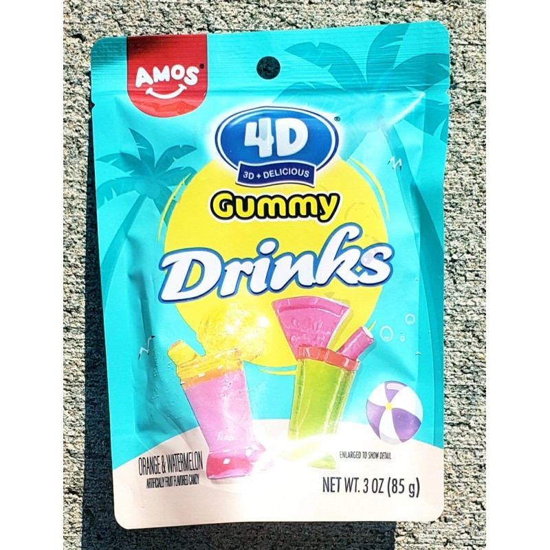 Amos 4D Lot of 5 Amos 4D Gummy Drinks |