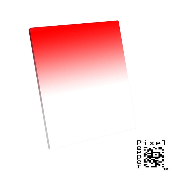 Pixel Peeper 100mm Graduated Red Soft Edge Filter 100mm x