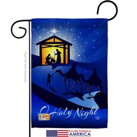 Nativity Star of Bethlehem Garden Flags Pack Winter Three King Religious Holy Family Season Wintertime Christian USA Applique Small Decorative Gift Yard House Banner Made In 13 X 18.5