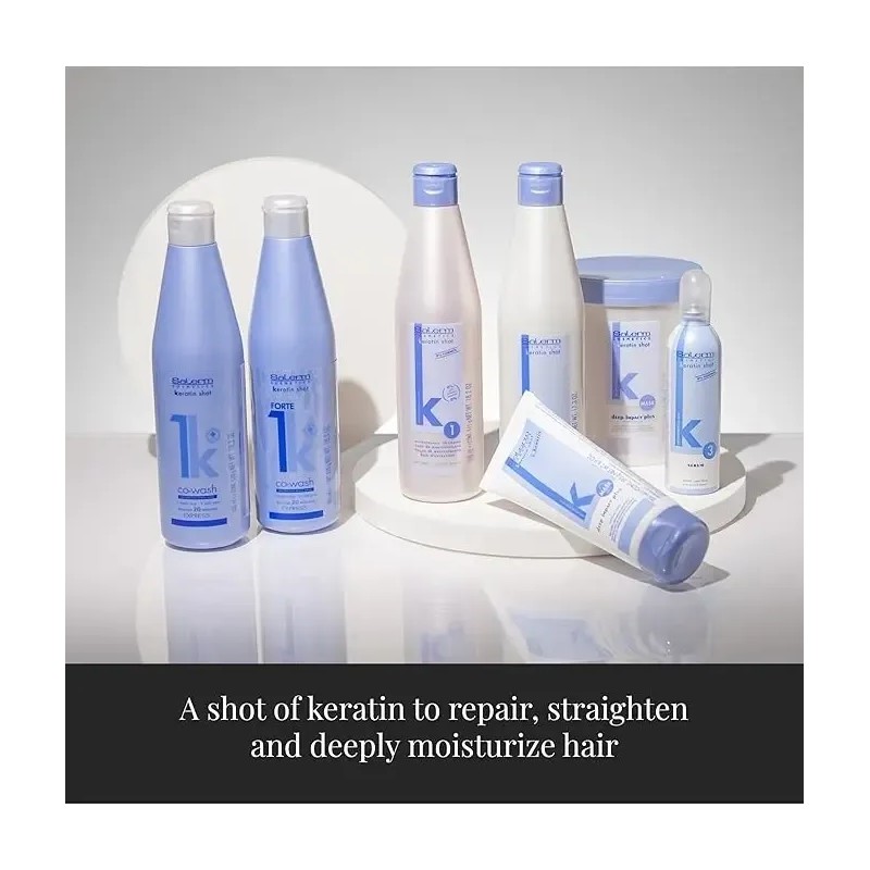 Shampoo Alisado Semi Permanenente Salerm Keratin Shot 500 Ml