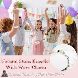 FIEEFX 13 Year Old Girls Birthday Gifts Ideas, 13th Birthday Gifts for Girls, Wave Birthday Bracelet Gifts for 13 Year Old Girl, Happy 13th Birthday Card for Teen Teenage Girls