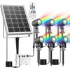 CLY Solar 6 in 1 RGB Spotlights Outdoor Garden, 10