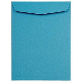 JAM PAPER 9 x 12 Open End Catalog Colored Envelopes - Blue - 100/Pack