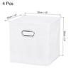 PATIKIL Foldable Storage Cube Bins, 4 Pcs Fabric Storage Bins