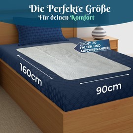 Bestzing Washable Incontinence Pad (Blue, 160 x 90 Pack 1)