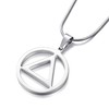 MOO&LEE Sobriety Necklace for Men AA Recovery Triangle Pendant Necklace