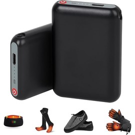 Amiable 5V 5000mAh Li-Polymer Rechargeable Batteries, 3.5mm Female DC Jack, Batteries for Heated Gloves Heated Slippers,Heated Sock Battery