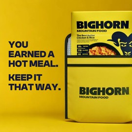 BIGHORN Insulated Bag for Backpackers - Durable Small Insulated Pouch for Freeze Dried Backpacking Meals - Packs Flat, Lightweight, Aids Rehydration, Keeps Food Hot, 10 ¼” x 7 ½” x 3 ½”, 1.5oz, Yellow