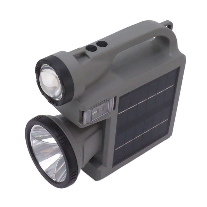 Solar Flashlight Handheld LED Spot Light Flashlight with Dual Side