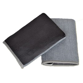 Auto Waschhandschuhe Knethandschuh Autoreinigung Handschuh mit Reinigungsknete Reinigungshandschuh Clay Mitt Handschuhe Mikrofaser Handschuhe Für Auto Detaillierung Autopflege 8,3*5,5 Zoll (Grau)