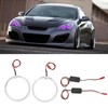 Car LED Angel Eyes Light Guide 95mm/3.7in Purple Lighting 9‑36V