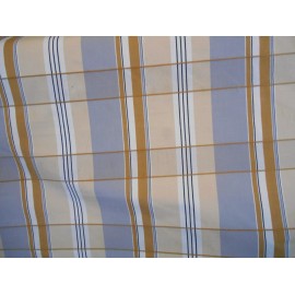 MUSTARD  GREY GOLD BLACK  CREAM CHECK PLAID COTTON UPHOLSTERY FABRIC