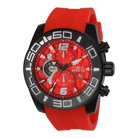 Invicta Pro Diver Men 50mm Stainless Steel Black Red dial VD57 Quartz