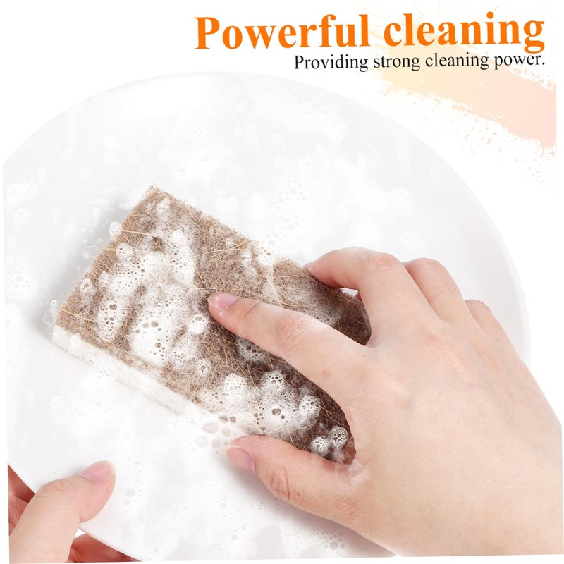 ULTECHNOVO 12Pcs Non Scratch Cleaning Sponges Highly Absorbent Coconut Fiber