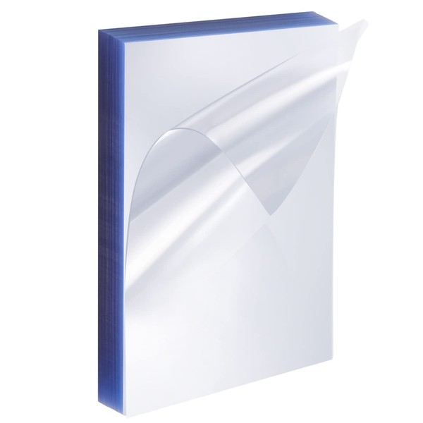 Juvale 100 Pack Clear Presentation Covers for Binding, Letter Size 10 Mil Plastic Sheets for Reports, Presentations, Awards, Books (8.5 x 11 in)